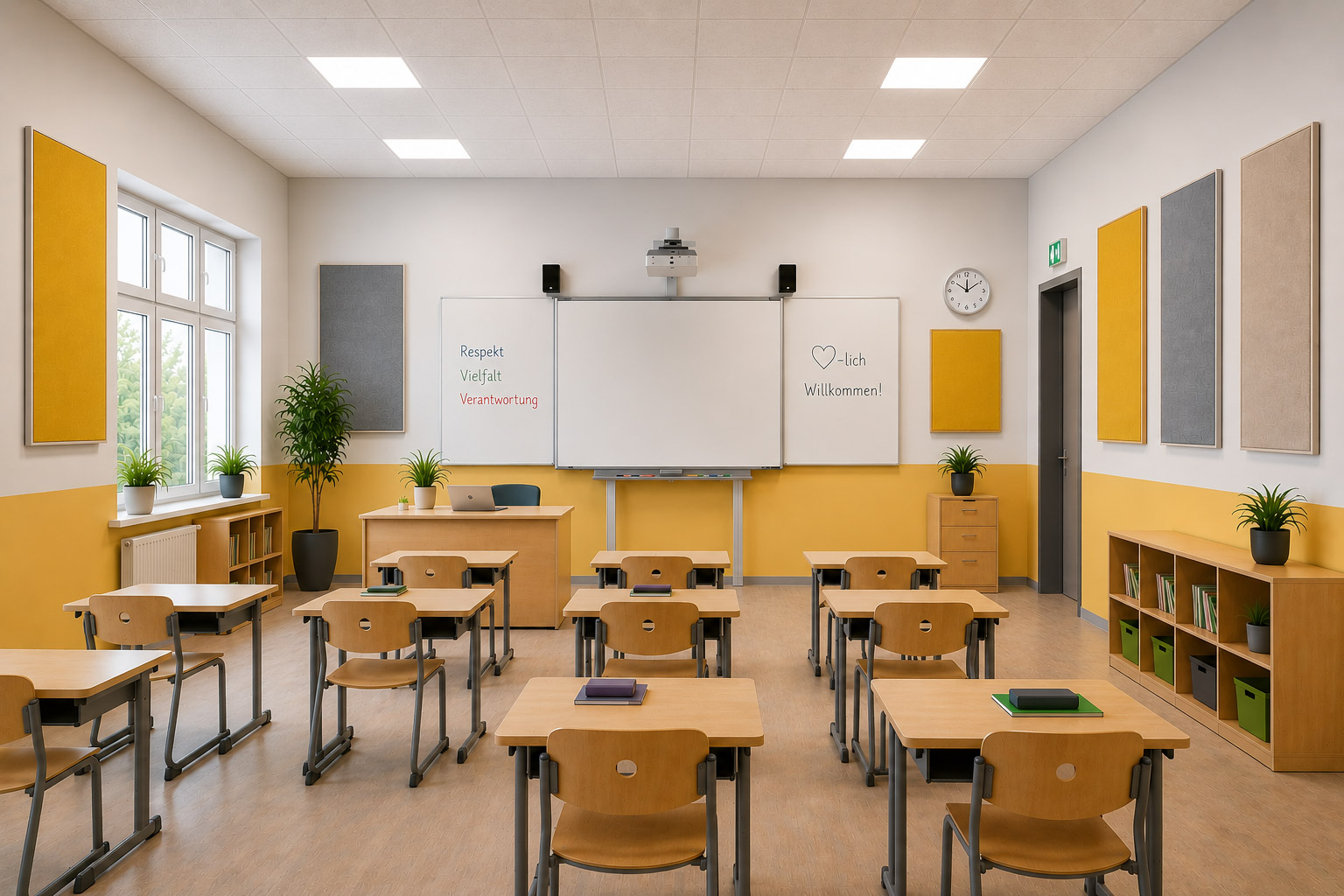 Wandabsorber ALU für Schulen und Klassenräume | Raumakustik verbessern