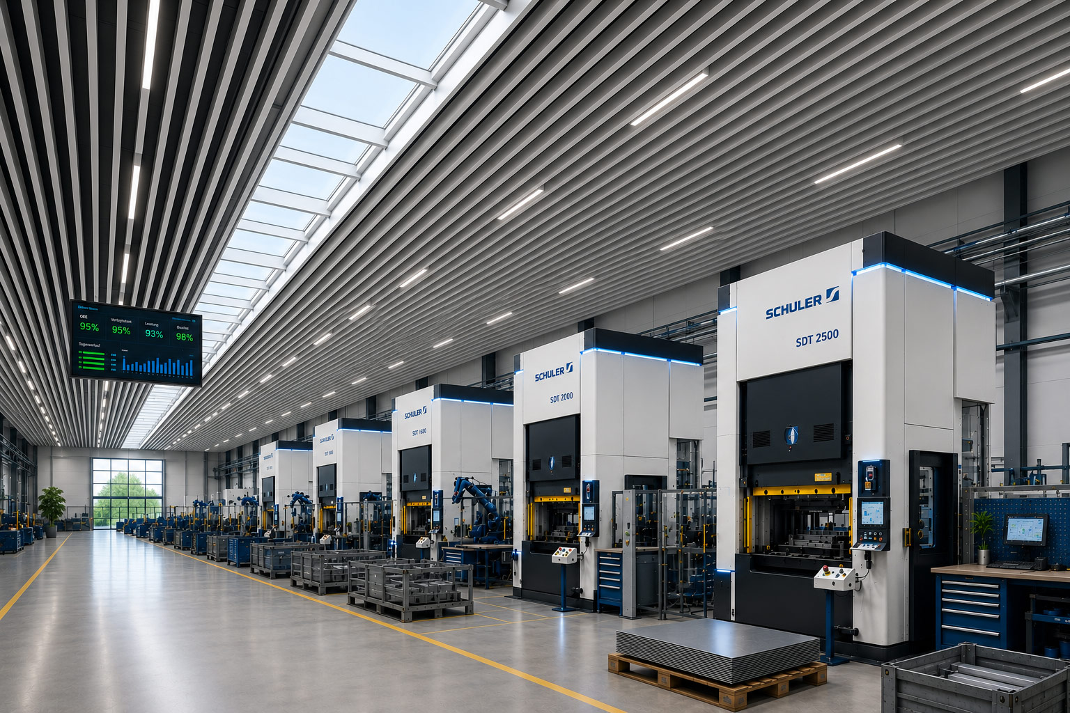 Baffeldecke für Produktionsbereiche – Effiziente Akustiklösung in Industriehallen